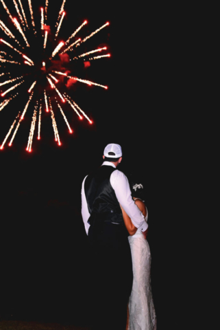 Jordan + Jordan Moore wedding fireworks