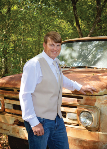 Chris Naylor wedding groom old rusty truck