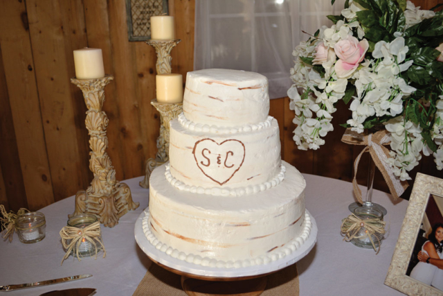 Shannon + Chris Naylor wedding cake trunk