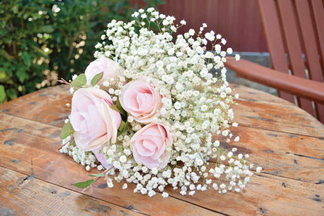 Shannon + Chris Naylor wedding rustic chic bouquet