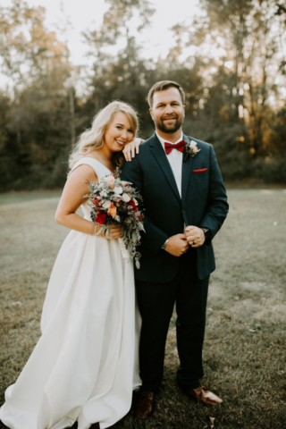 Mary-Catherine and Christopher wedding rustic portrait