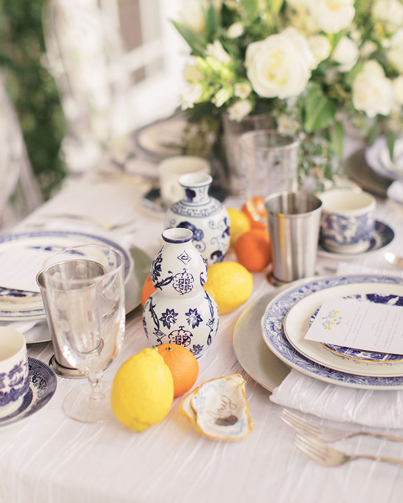 southern wedding country table details
