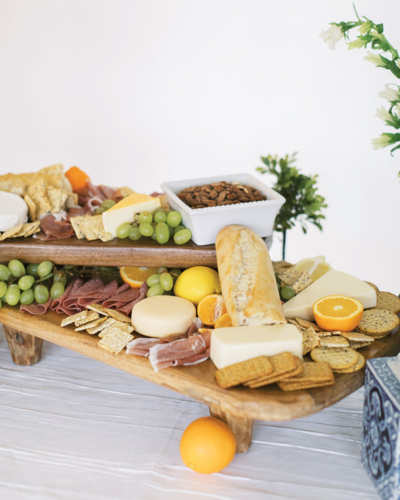 southern wedding country charcuterie and crackers platter