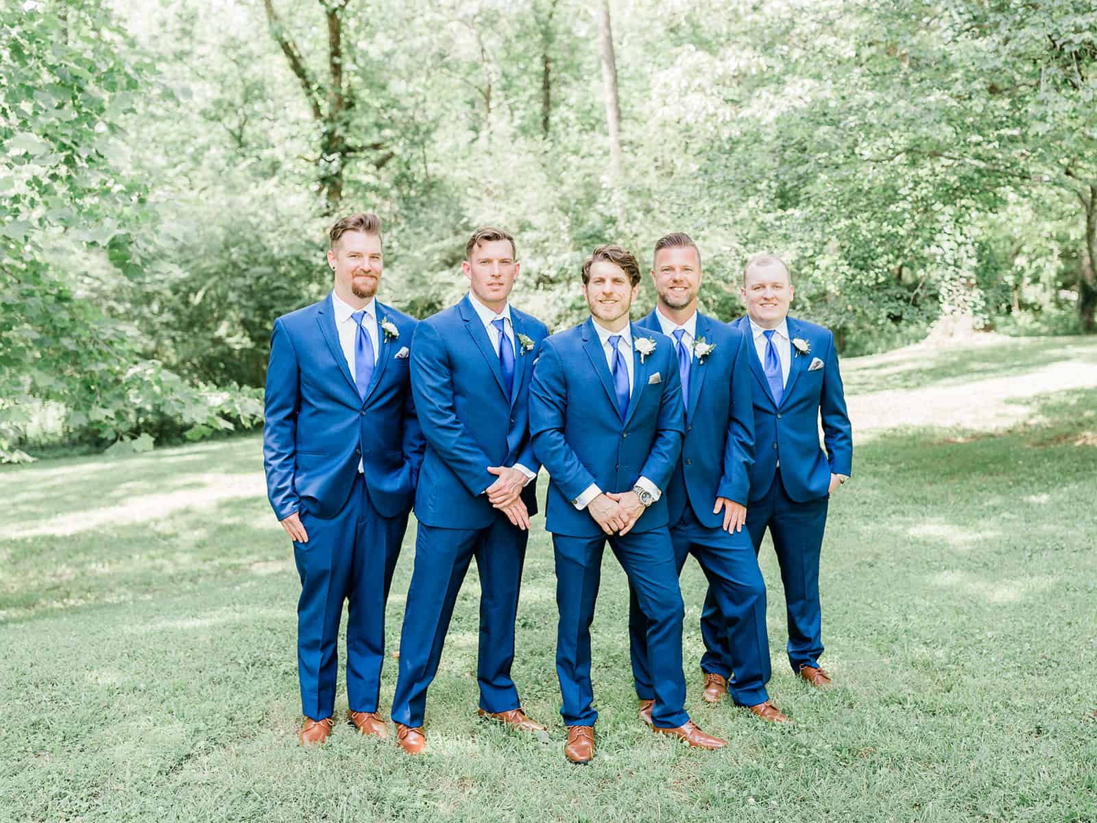 southern wedding groomsmen navy suits dapper